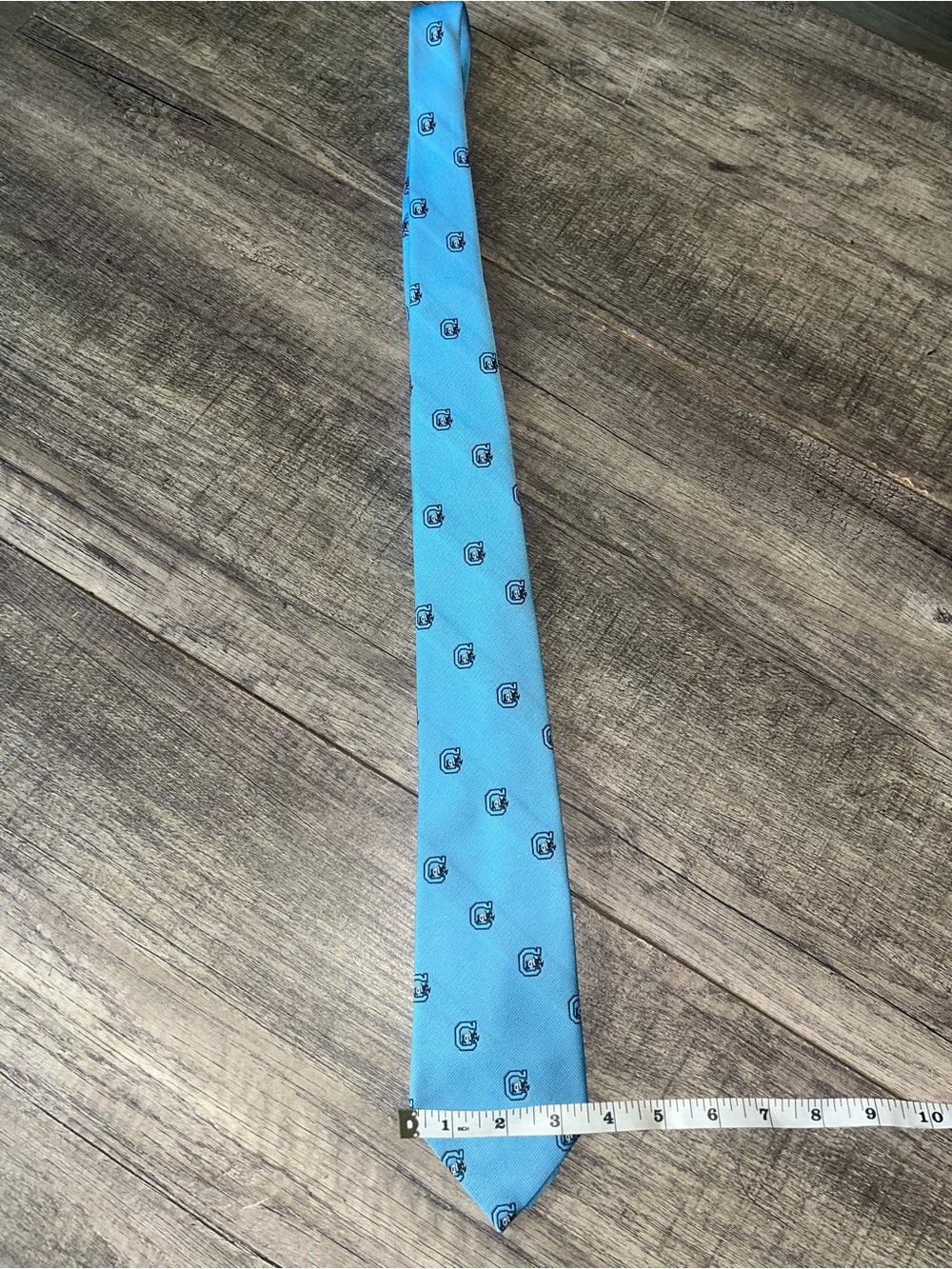 The Citadel Military of SC Bulldog light Blue Patterned Men's Tie